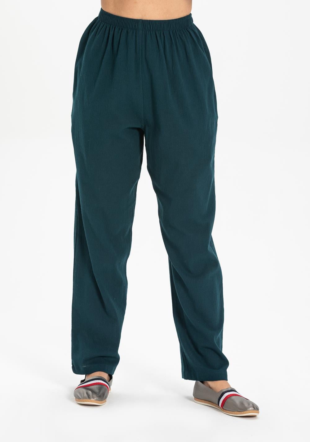 Şile Bezi Unisex Yazlık Şalvar Pantolon Petrol Ptrl