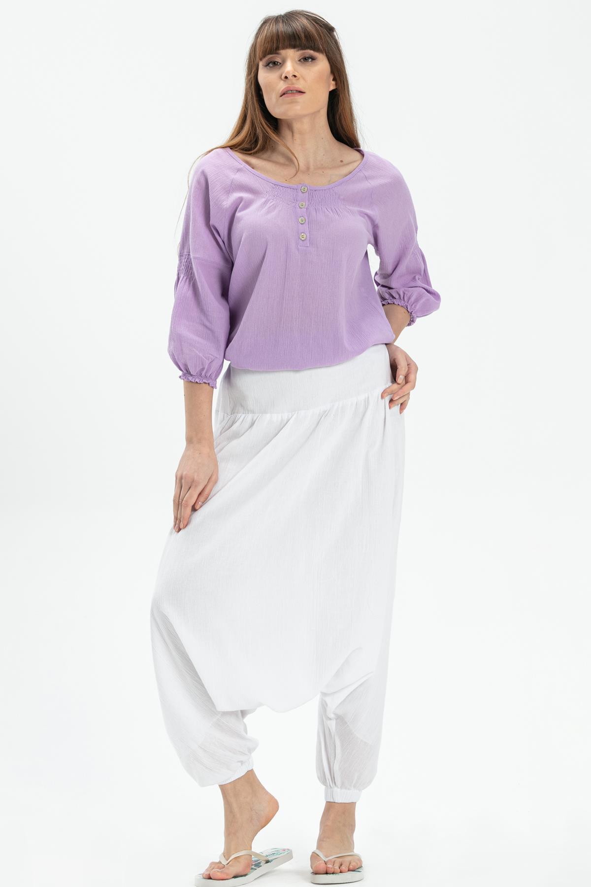 Sile Fabric Zeybek Shalwar White