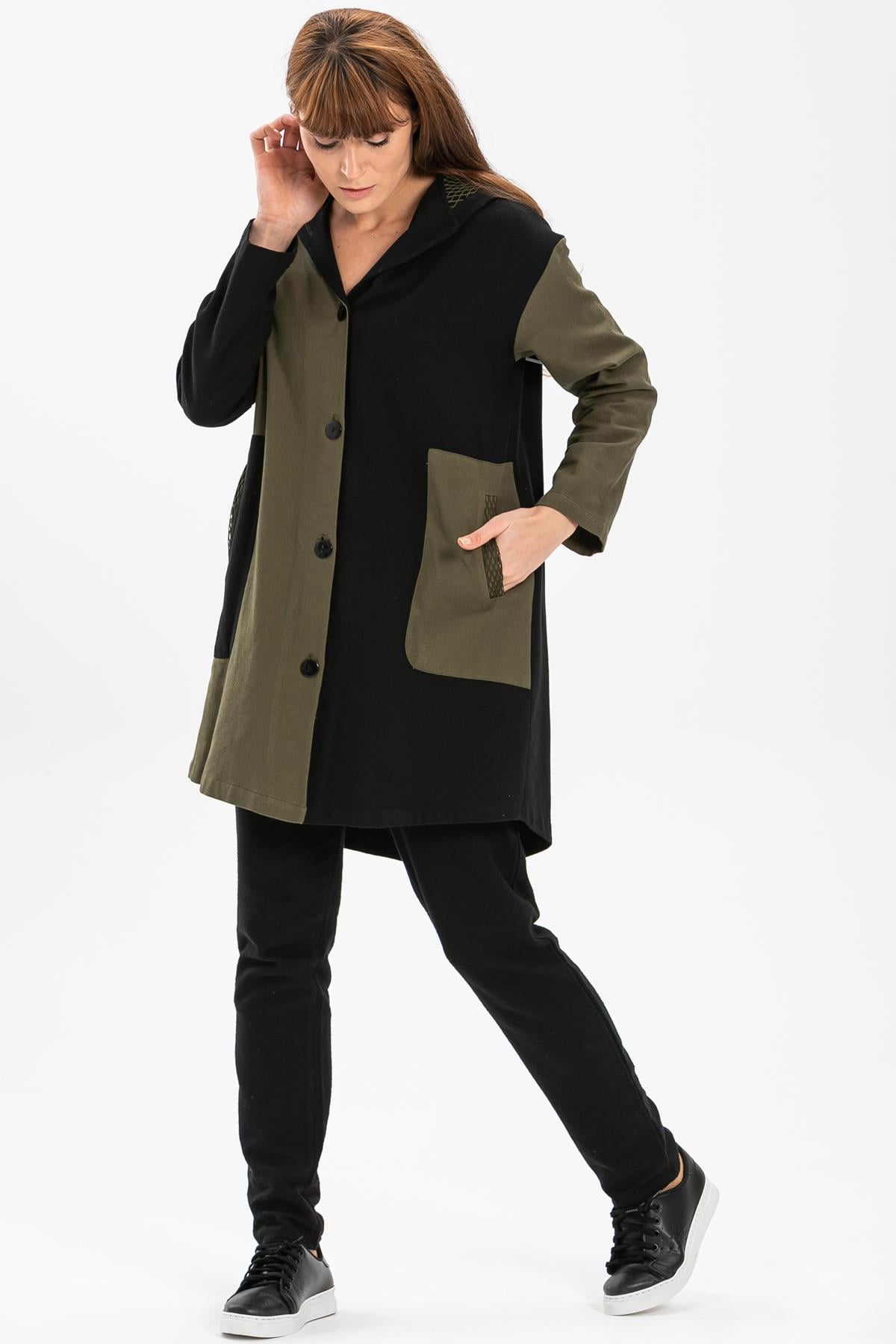Dream Printed Flannel  Jacket Khaki