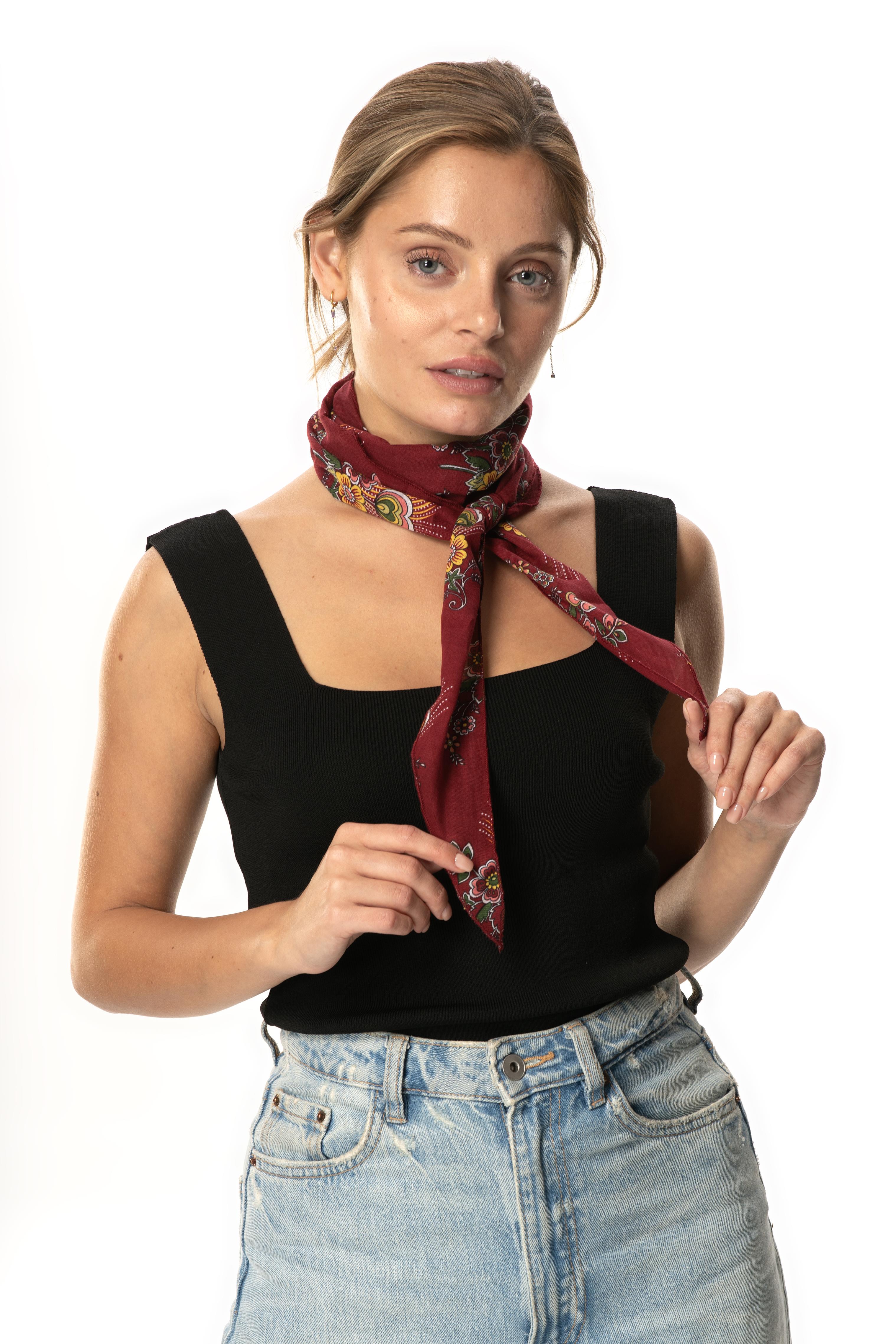 Vual Fular Mimoza Bordo 6230