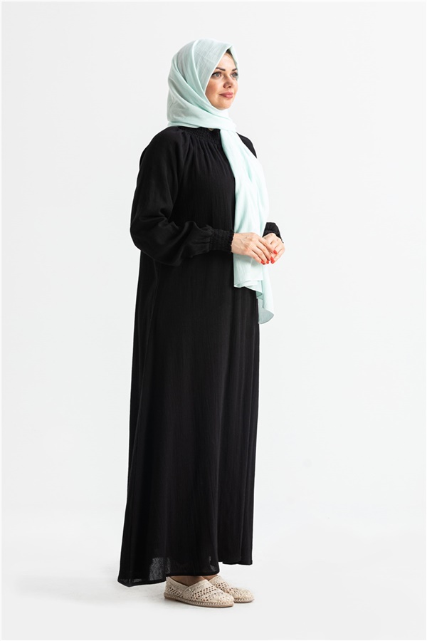 Cotton Sile Fabric Women's Prayer Dress Black