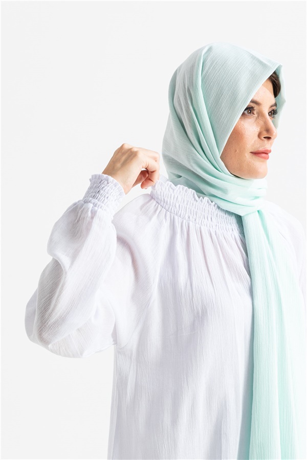 Cotton Sile Fabric Women's Prayer Dress White