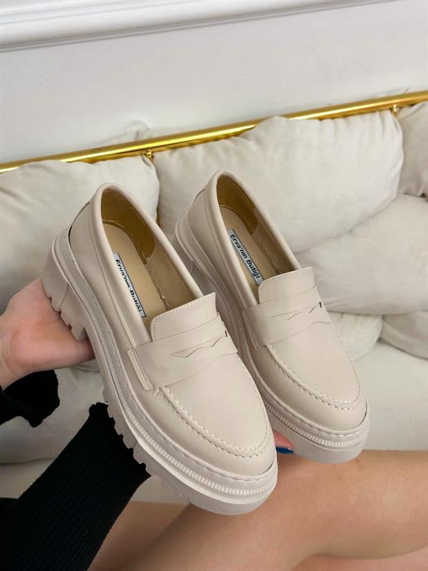 Bej Cilt (Clay) Kadın Loafer