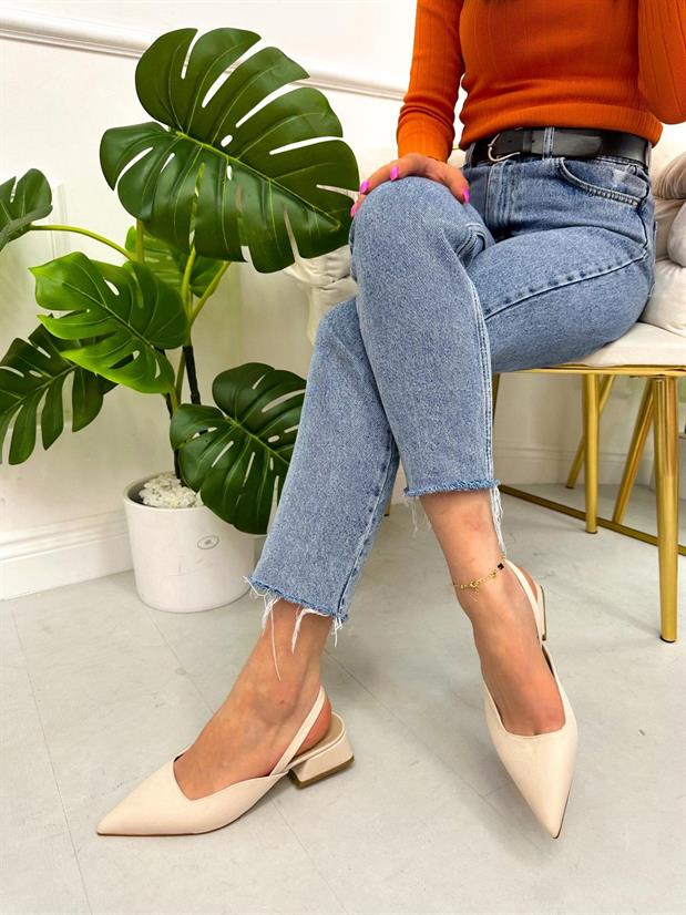 Bej Saten (Terry) Kadın Babet