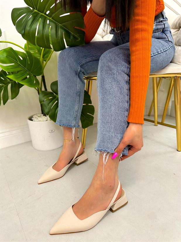 Bej Saten (Terry) Kadın Babet