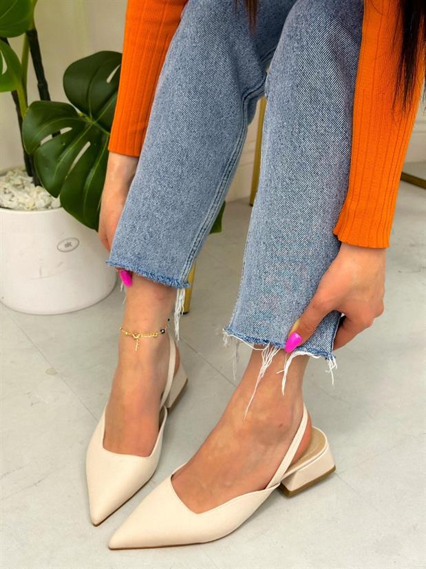 Bej Saten (Terry) Kadın Babet