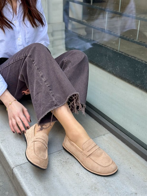 Bej Süet (Daria) Kadın Casual Günlük Ayakkabı