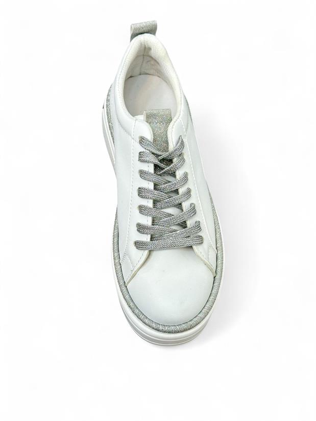 Beyaz Cilt (Bonte) Bağcıklı Kadın Sneakers