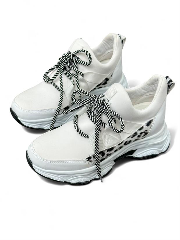 Beyaz Dalgıç Kumaş (Ryan) Kadın Sneakers