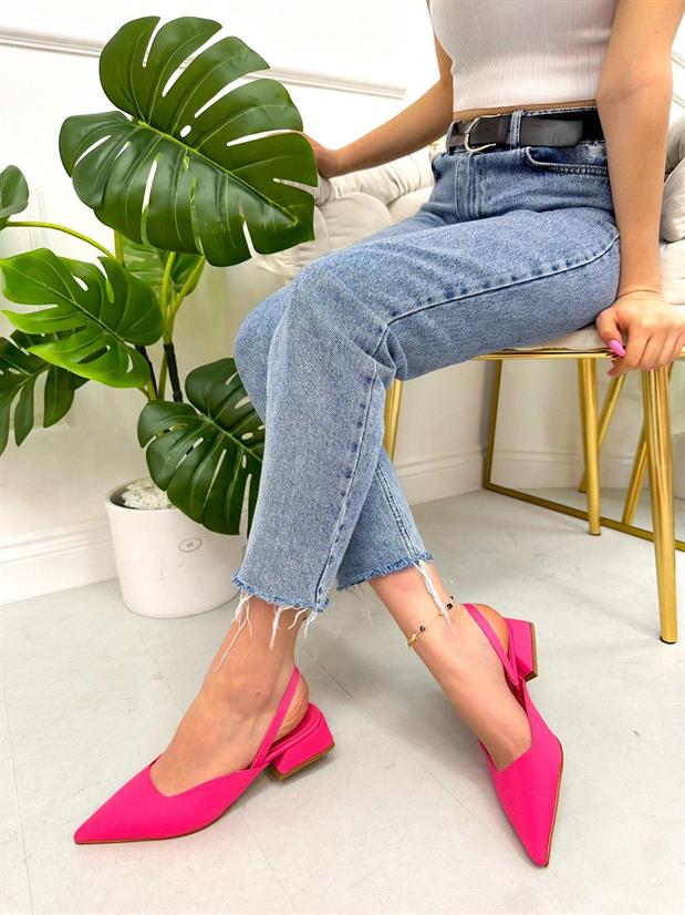 Fuşya Saten (Terry) Kadın Babet