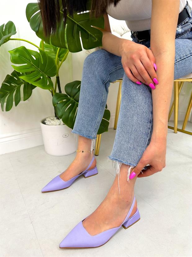 Lila Saten (Terry) Kadın Babet