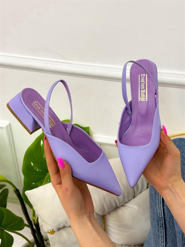 Lila Saten (Terry) Kadın Babet