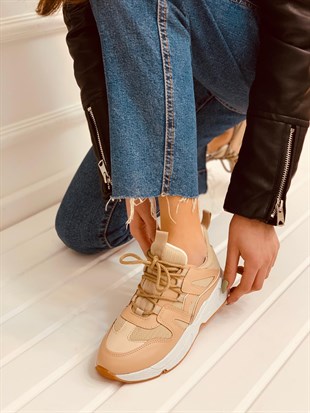 Nude Deri (Travis) Kadın Sneakers