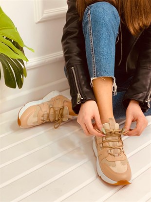 Nude Deri (Travis) Kadın Sneakers