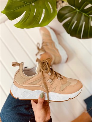 Nude Deri (Travis) Kadın Sneakers