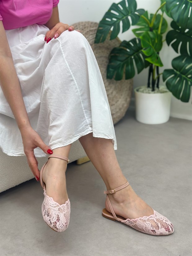 Pembe Dantel (Gloria) Bilek Bağlamalı Kadın Babet