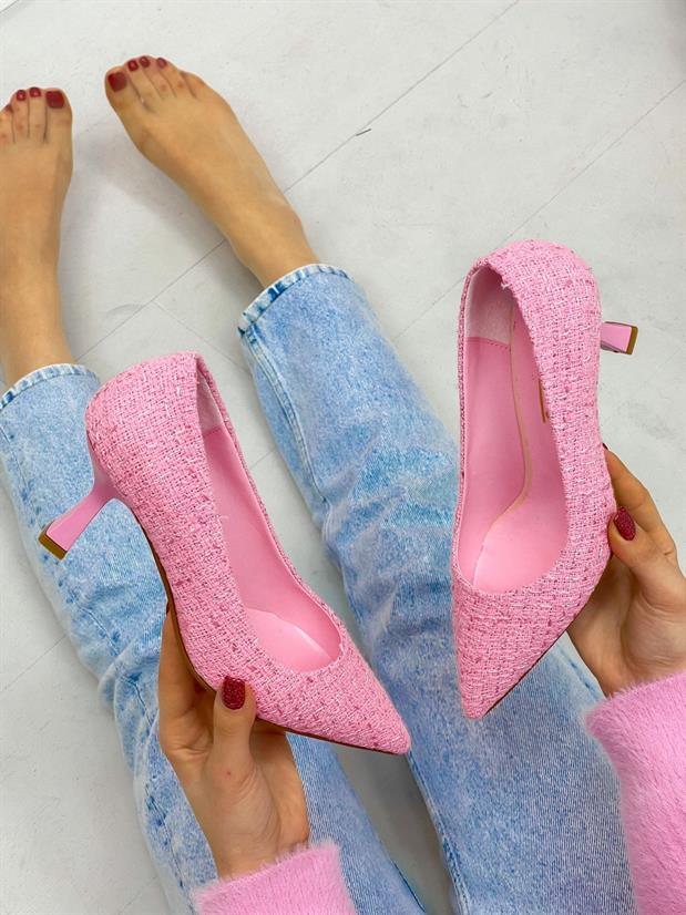 Pembe Tüvit (Freda) Kadın Stiletto