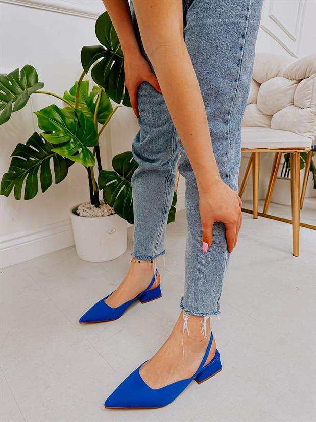 Saks Mavi Saten (Terry) Kadın Babet