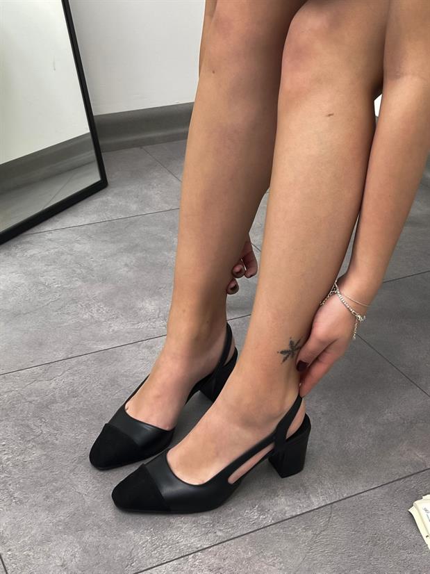 Siyah Cilt (Diana) Kadın Topuklu Ayakkabı