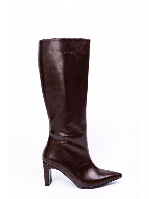 Kahve Cilt (Sophie) Topuklu Kadın Çizme