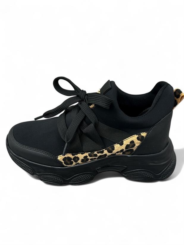 Siyah Dalgıç Kumaş (Ryan) Kadın Sneakers