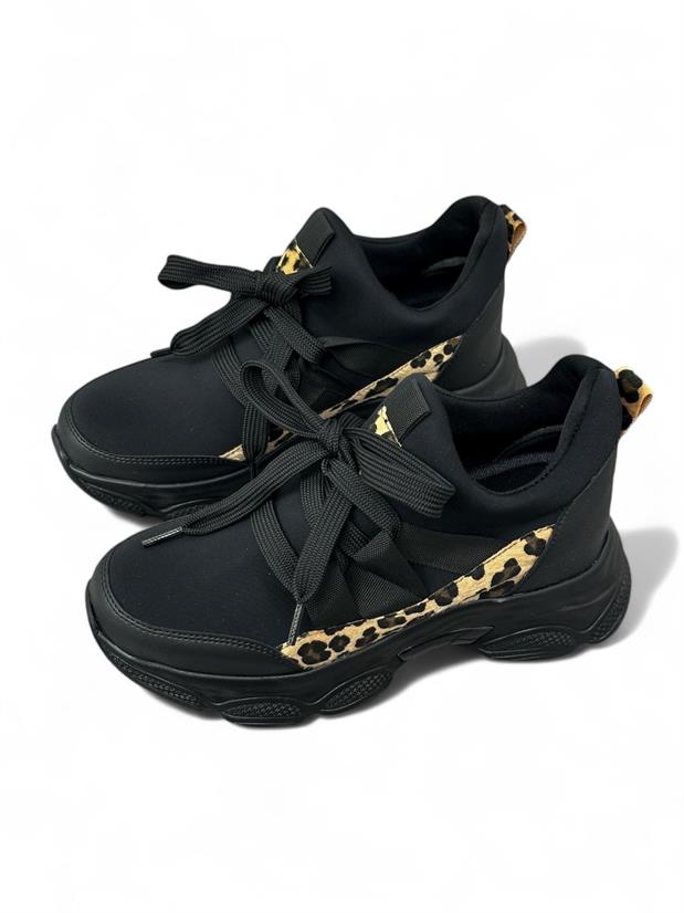 Siyah Dalgıç Kumaş (Ryan) Kadın Sneakers