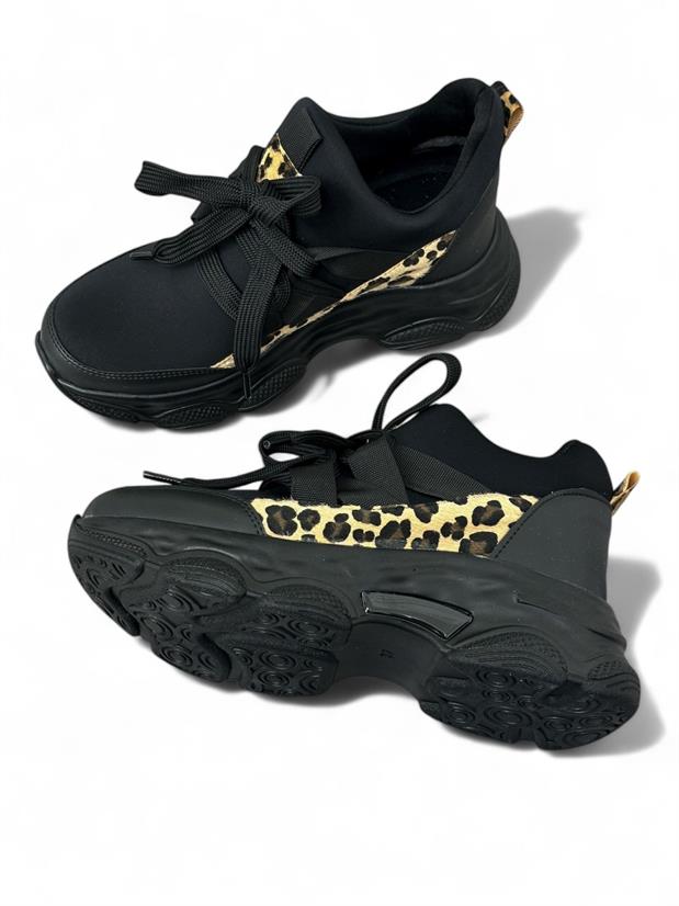 Siyah Dalgıç Kumaş (Ryan) Kadın Sneakers