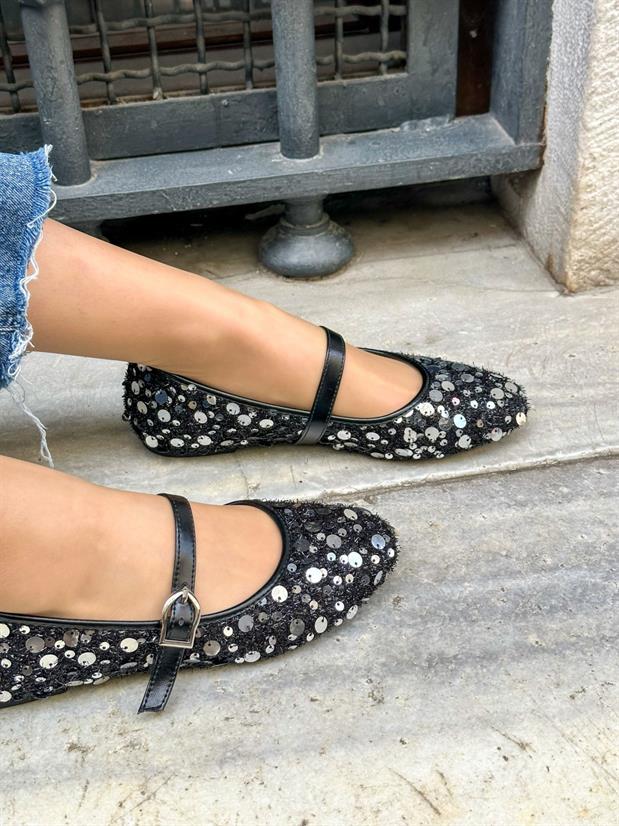 Siyah Gümüş (Sage) Kadın Babet