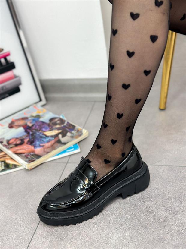 Siyah Rugan (Clay) Kadın Loafer