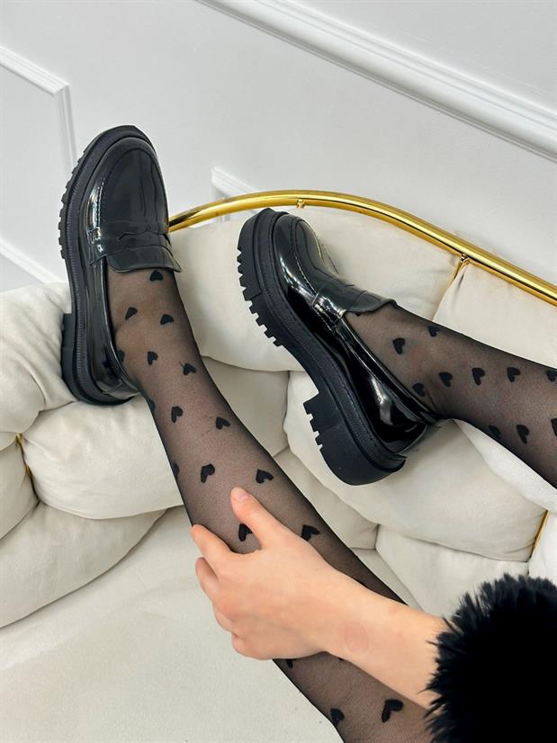 Siyah Rugan (Clay) Kadın Loafer