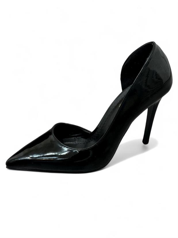 Siyah Rugan ( Lily) Kadın Stiletto