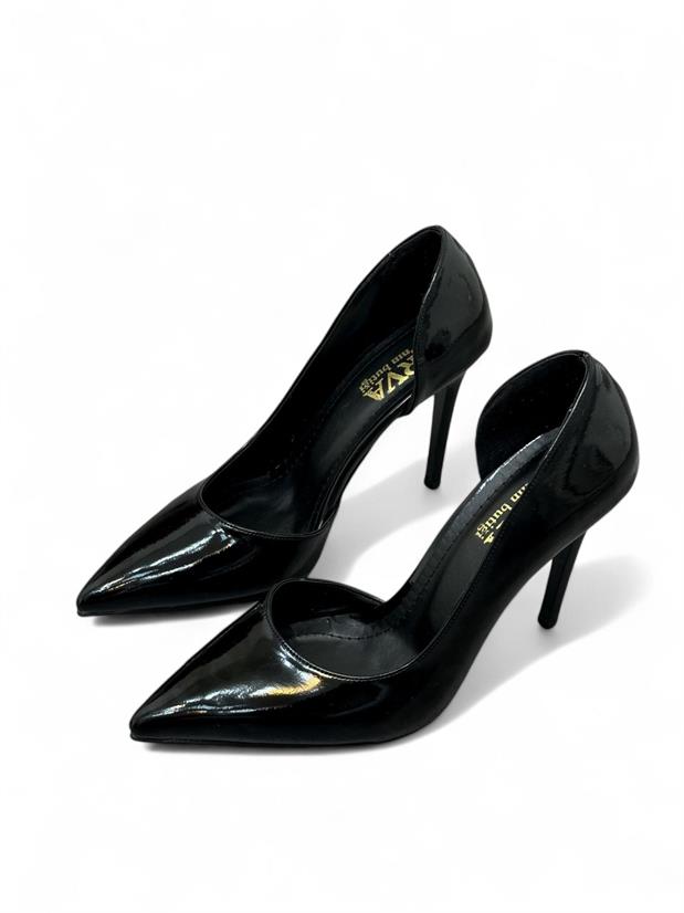 Siyah Rugan ( Lily) Kadın Stiletto