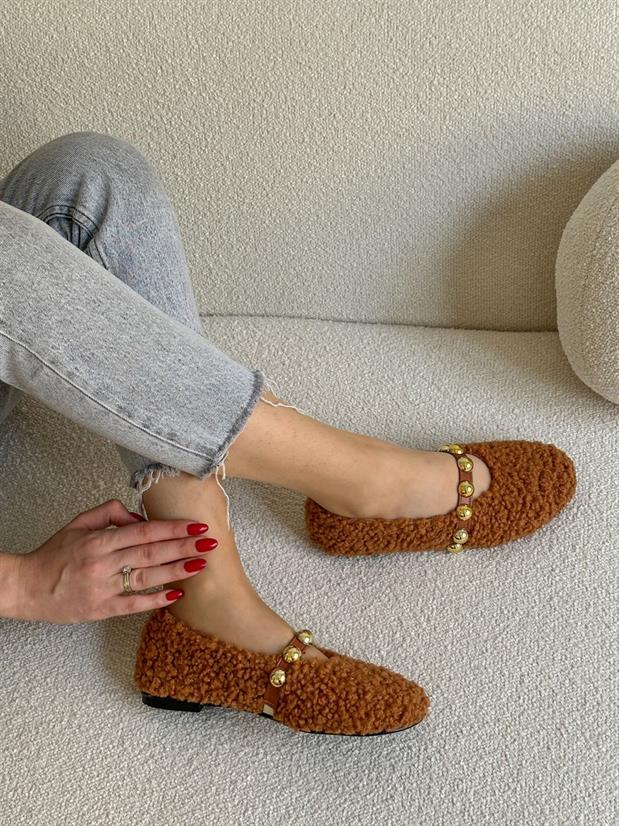 Taba Peluş (Hope) Trock Detay Kadın Babet