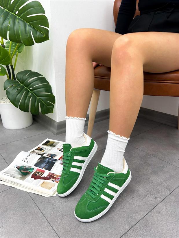 Yeşil Süet (Zumba) Kadın Sneakers