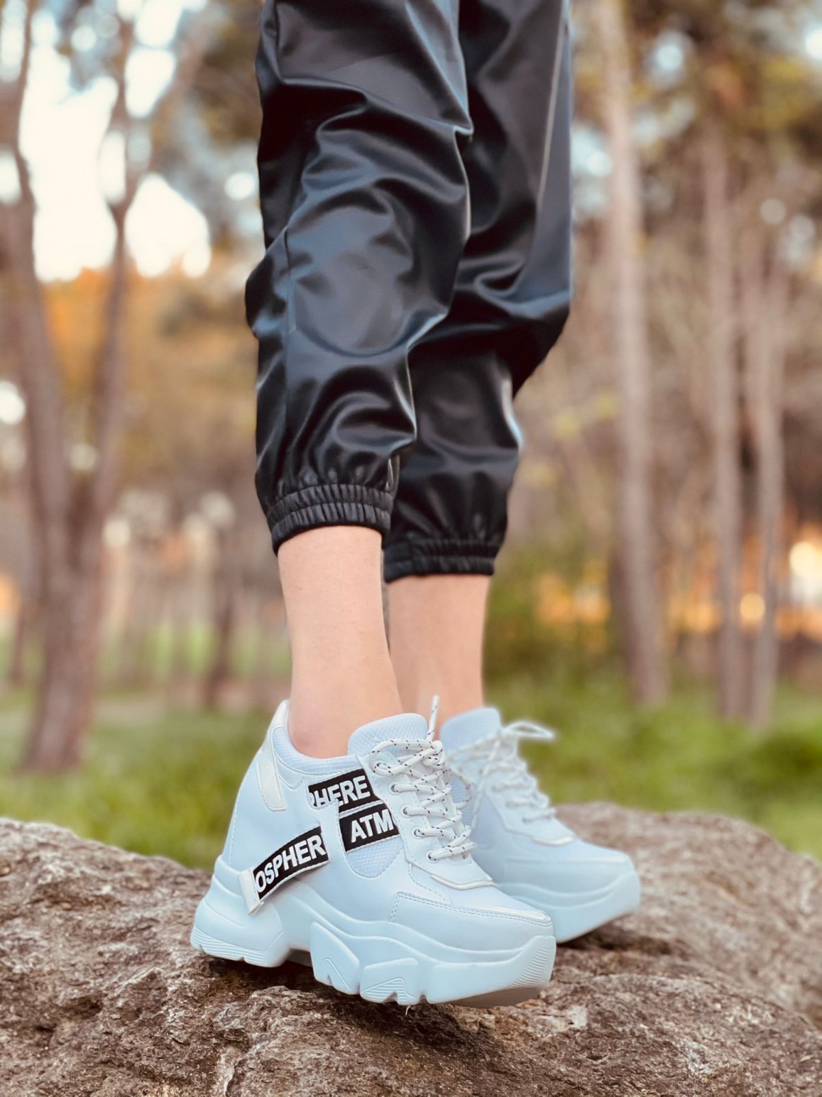 Beyaz (Opsher) Kadın Spor Ayakkabı Sneakers l Erva'nın Butiği