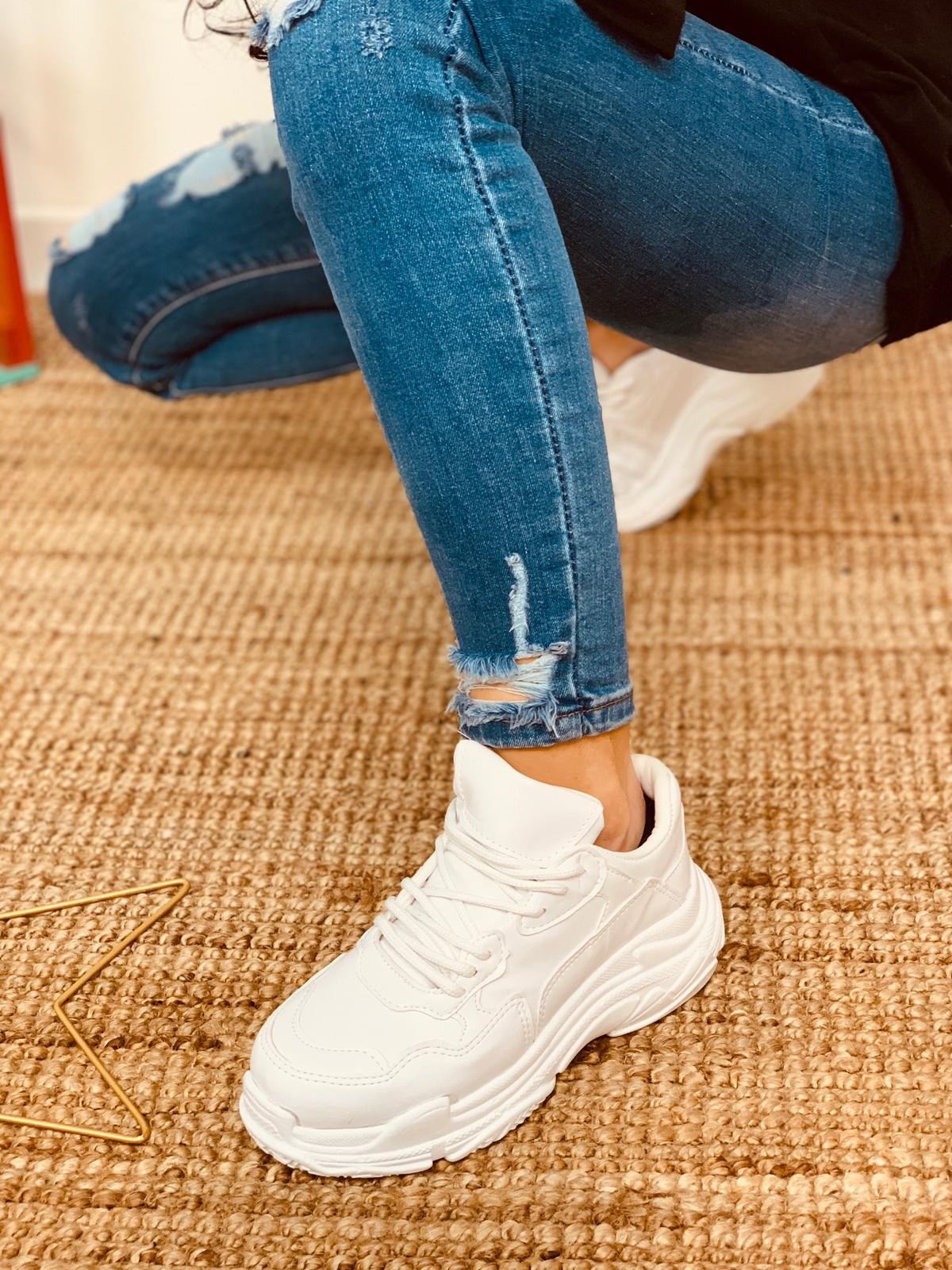 Beyaz (Tiger) Spor Ayakkabı Kadın Sneakers l Erva'nın Butiği
