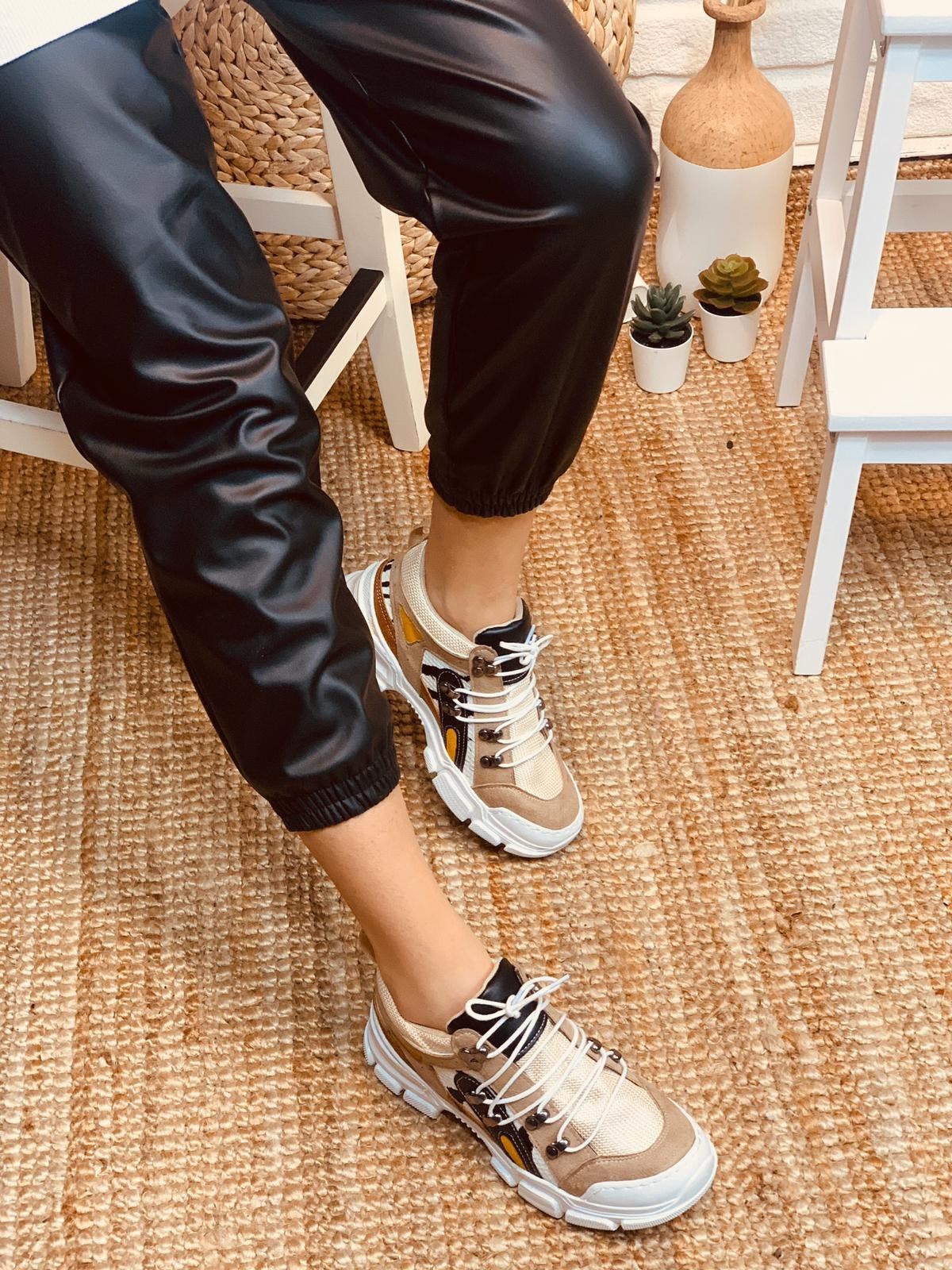 Beyaz-Vizon (Bobi) Kadın Spor Ayakkabı Sneakers l Erva'nın Butiği