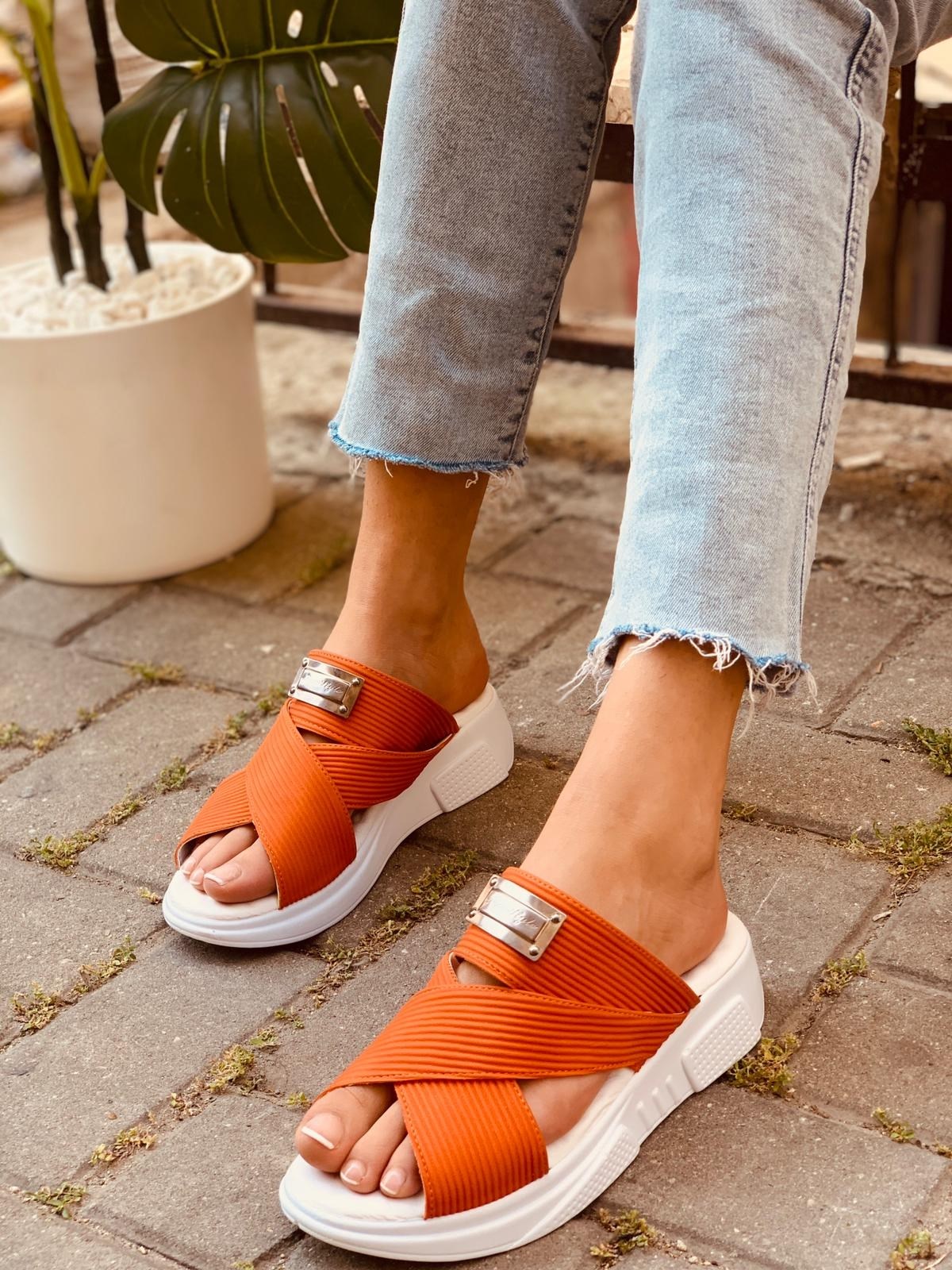Orange (Style) Kadın Spor Ayakkabı Sneakers - Terlik l Erva'nın Butiği