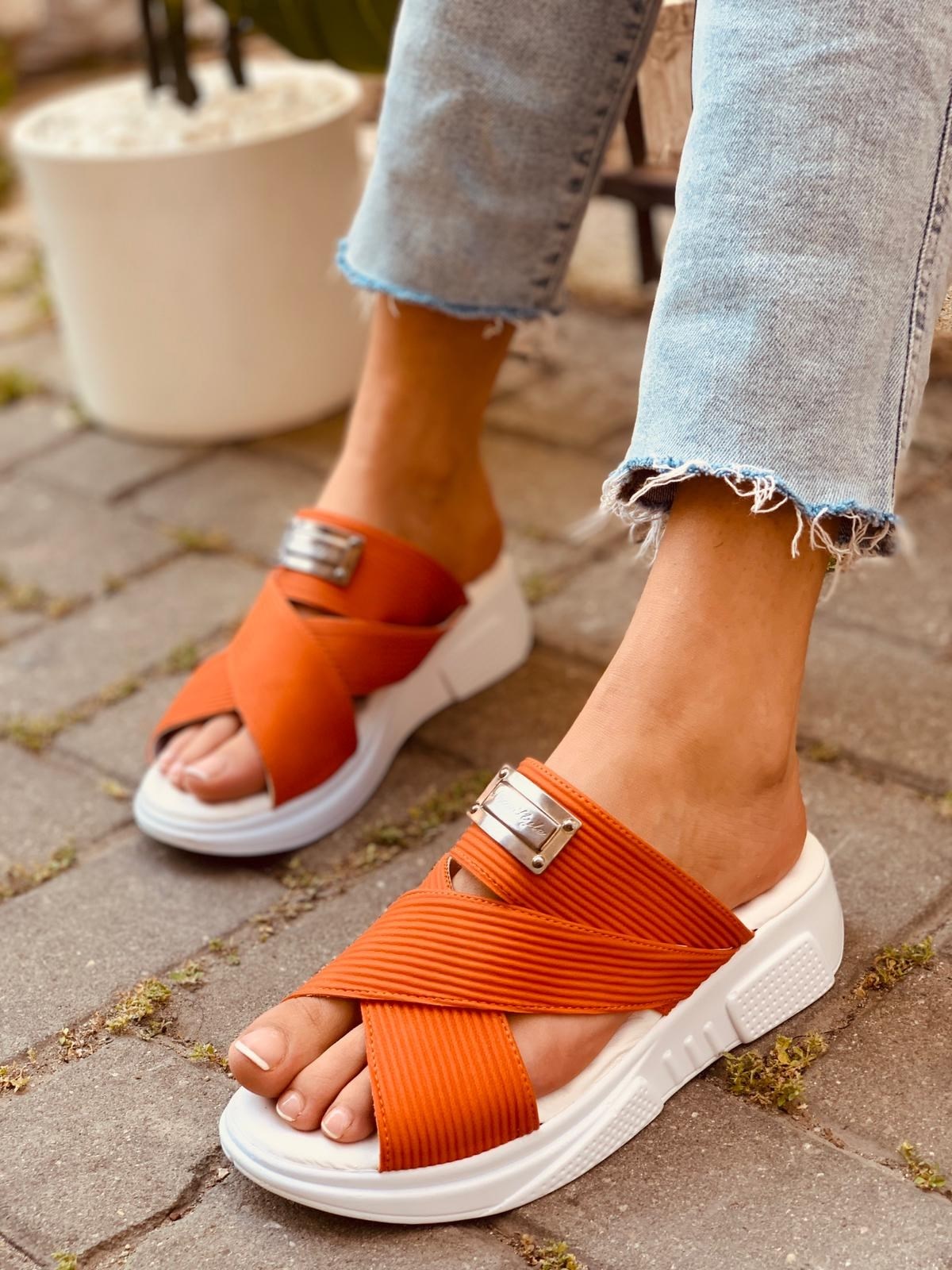 Orange (Style) Kadın Spor Ayakkabı Sneakers - Terlik l Erva'nın Butiği