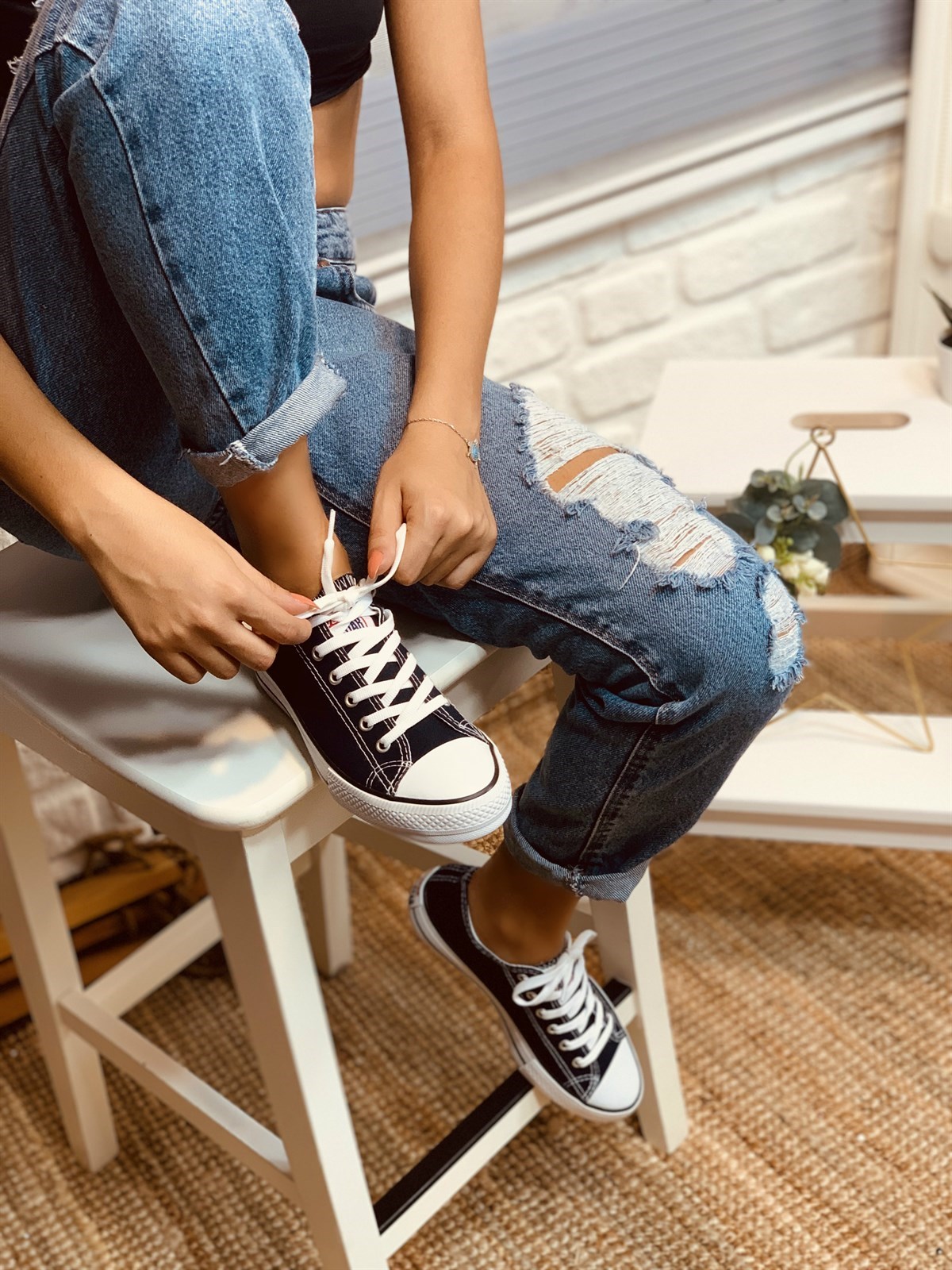 KISA LACİVERT (Converse) Spor Ayakkabı Kadın & Çocuk Sneakers l Erva'nın  Butiği