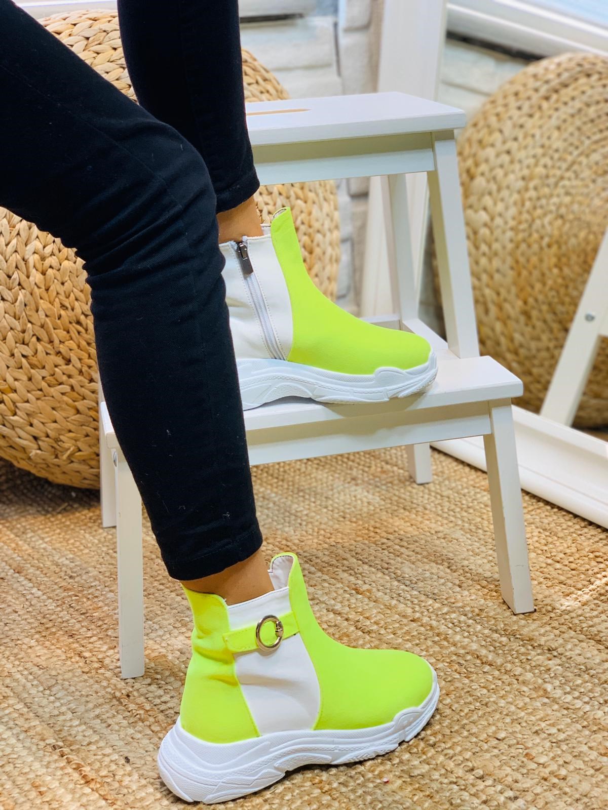Yeşil Fosfor Süet (Balancia) Kadın Spor Ayakkabı Sneakers l Erva'nın Butiği