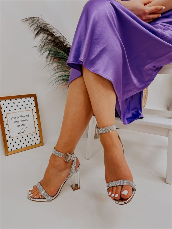 Hologram (Paris) Taş Detay Kadın Topuklu Sandalet