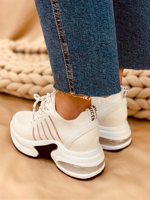 Beyaz Triko (Veni) Kadın Sneakers