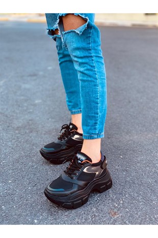 Siyah (Fashion) Kadın Spor Ayakkabı Sneakers l Erva'nın Butiği