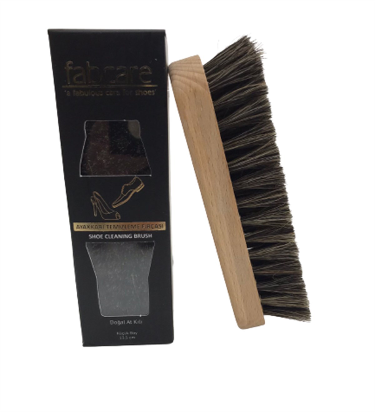 4010 Fabcare At Kılı Ayakkabı Fırçası 13 cm-Naturel sistemayakkabi