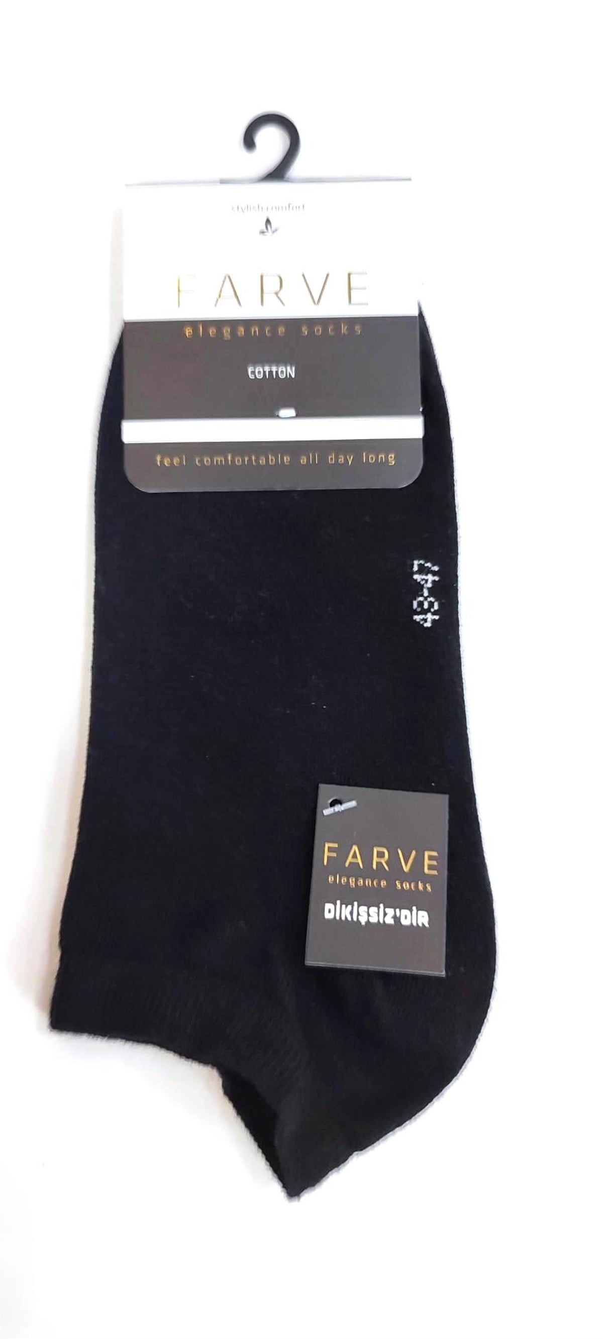 Fabcare Dikişsiz Cotton Erkek Patik Çorabı-Siyah sistemayakkabi