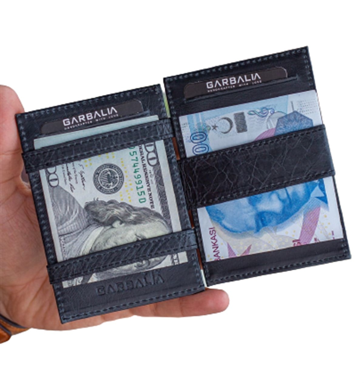 Garbalia Magic Hakiki Deri RFID Engelleyici Unisex-Siyah sistemayakkabi