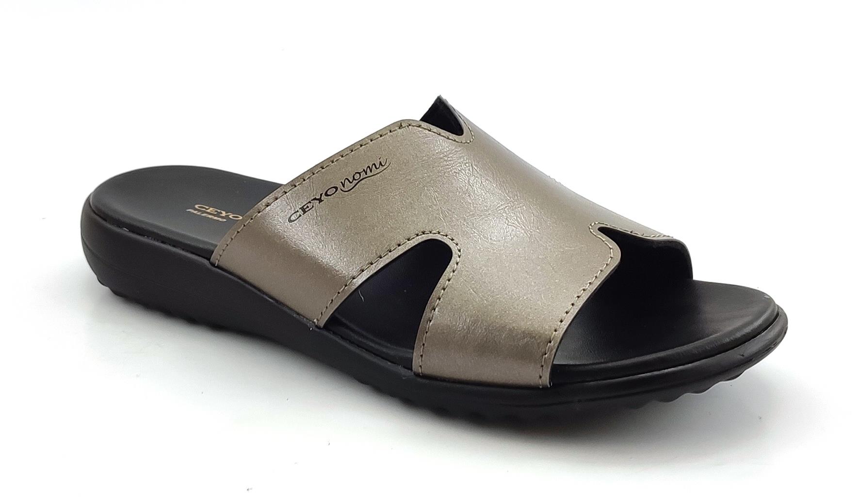 Palermo-2 Ceyo Bayan Anatomik Terlik-Platin sistemayakkabi