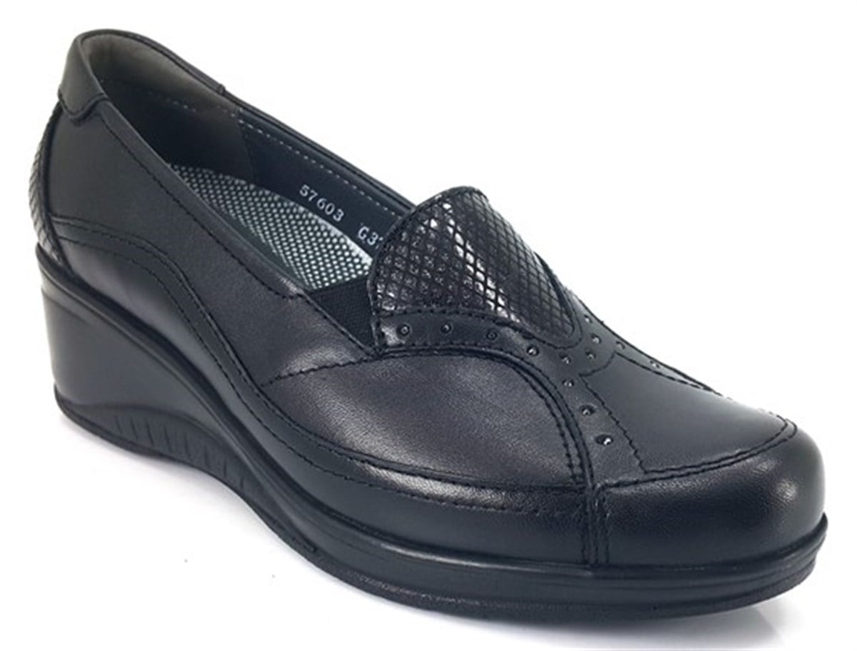 Rosa 57603 Forelli Günlük Anatomik Bayan Ayakkabı-Siyah sistemayakkabi