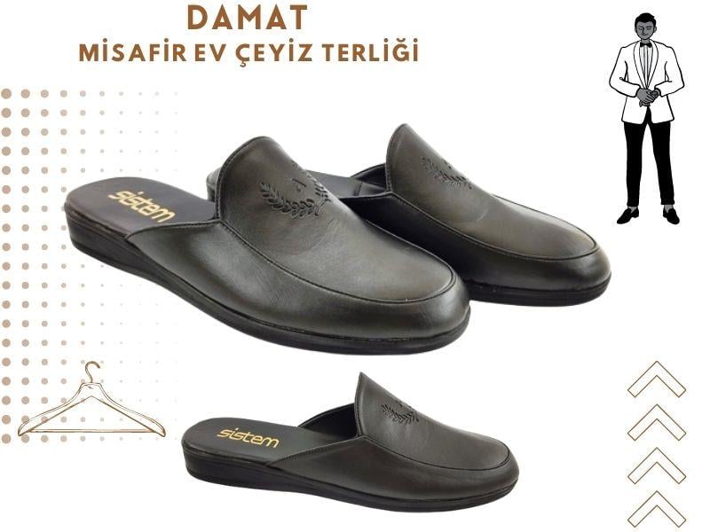 Sistem 120 Misafir Damat Ve Çeyiz Ev Terliği-Siyah sistemayakkabi